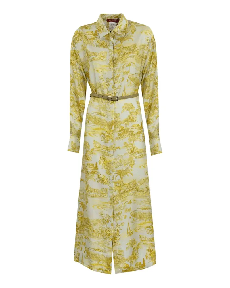 Max Mara Maxikleid - Grau Grau
