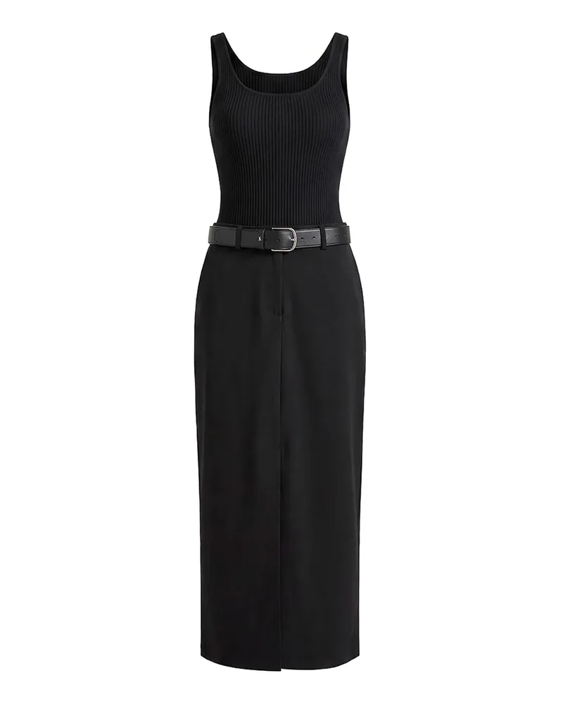 Patrizia Pepe Knielanges Kleid - Schwarz Schwarz