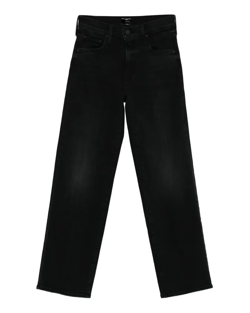 Mother Straight Leg Jeans - Schwarz Schwarz