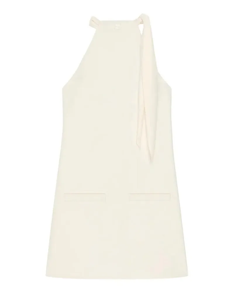 Courrèges Knielanges Kleid - Weiß Weiß