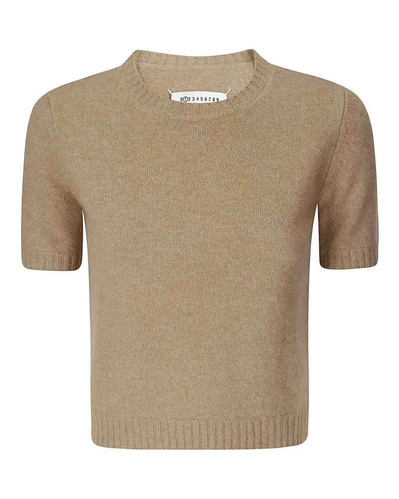 Maison Margiela Rundhalspullover - Beige Beige