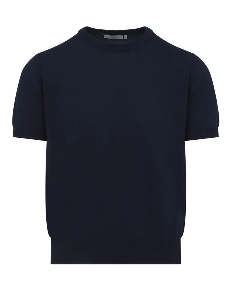 Canali T-Shirt - Dunkelblau Dunkelblau
