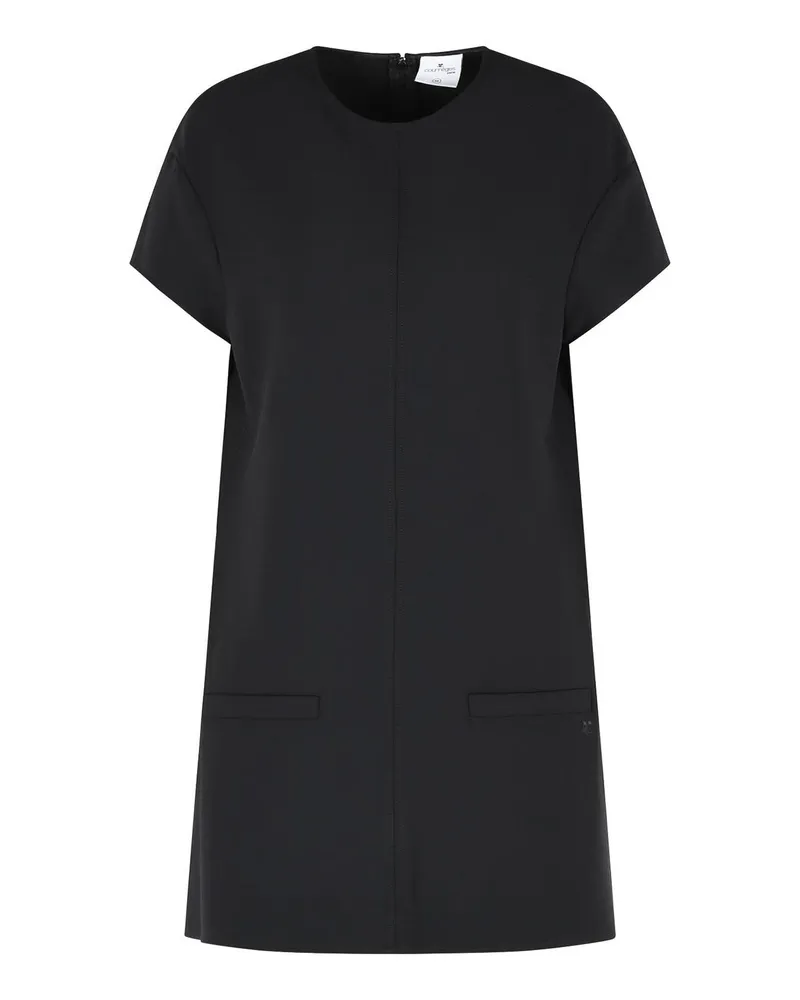 Courrèges Knielanges Kleid - Schwarz Schwarz