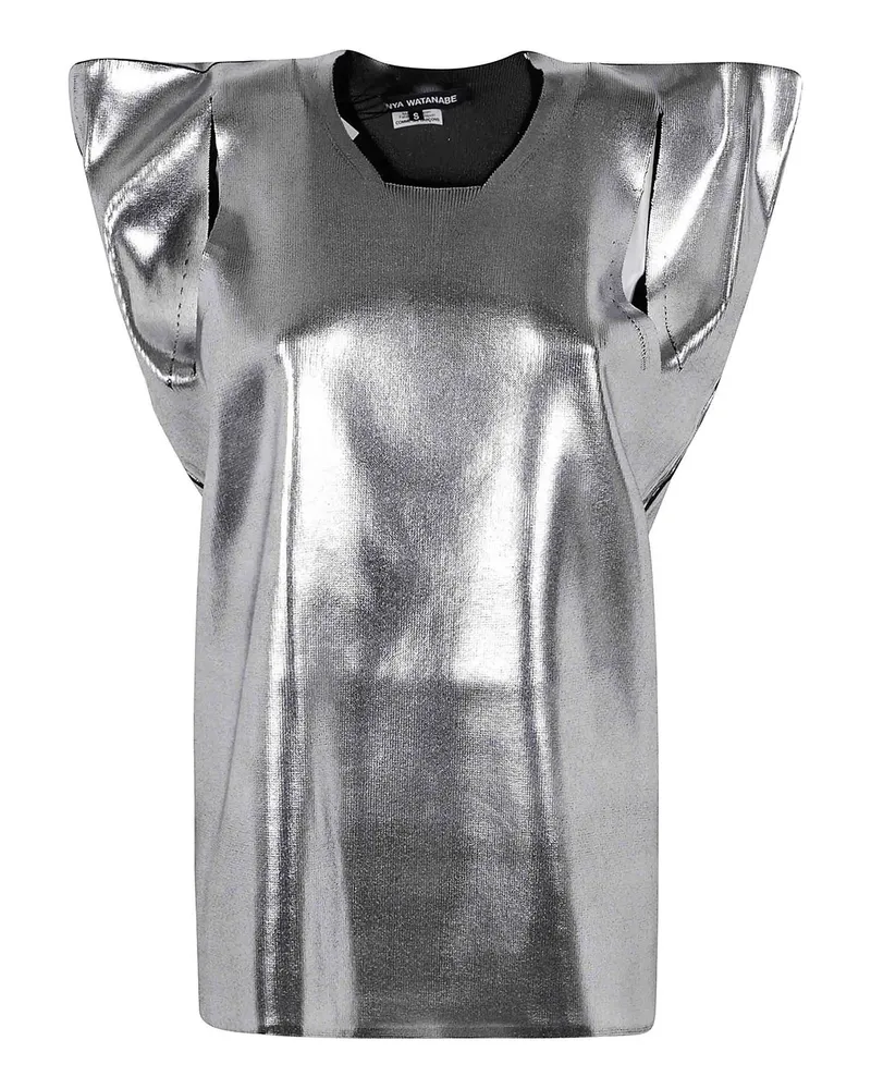 Junya Watanabe Rundhalspullover - Schwarz Silber
