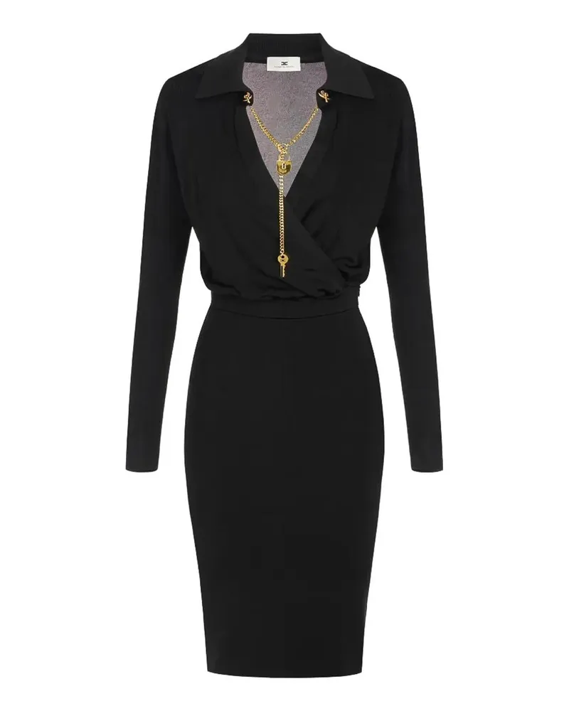 Elisabetta Franchi Knielanges Kleid - Schwarz Schwarz