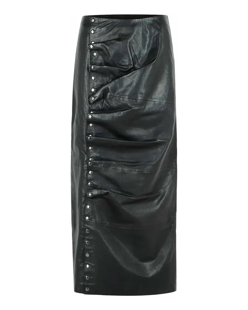 ROTATE Birger Christensen Lederrock - Schwarz Schwarz