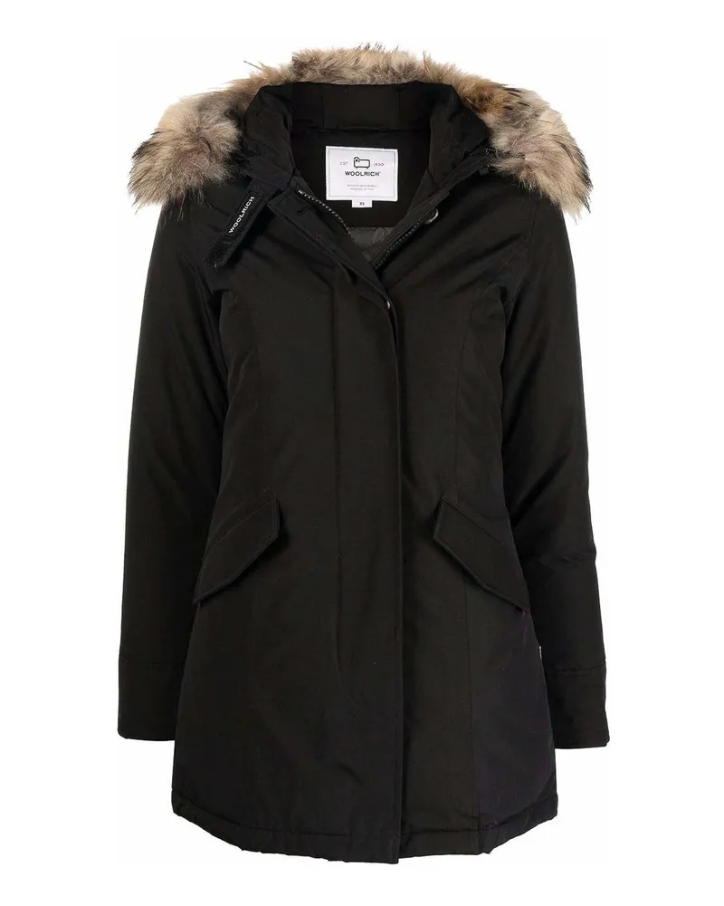 Woolrich Knielanger Mantel - Schwarz Schwarz