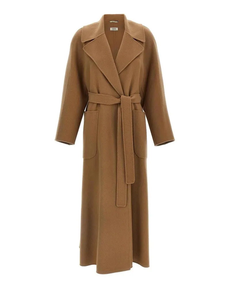 Max Mara Knielanger Mantel - Camel Camel