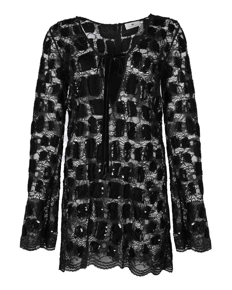 Elisabetta Franchi Knielanges Kleid - Schwarz Schwarz