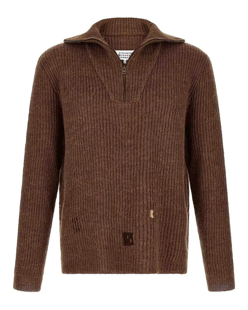 Maison Margiela Rundhalspullover - Braun Braun