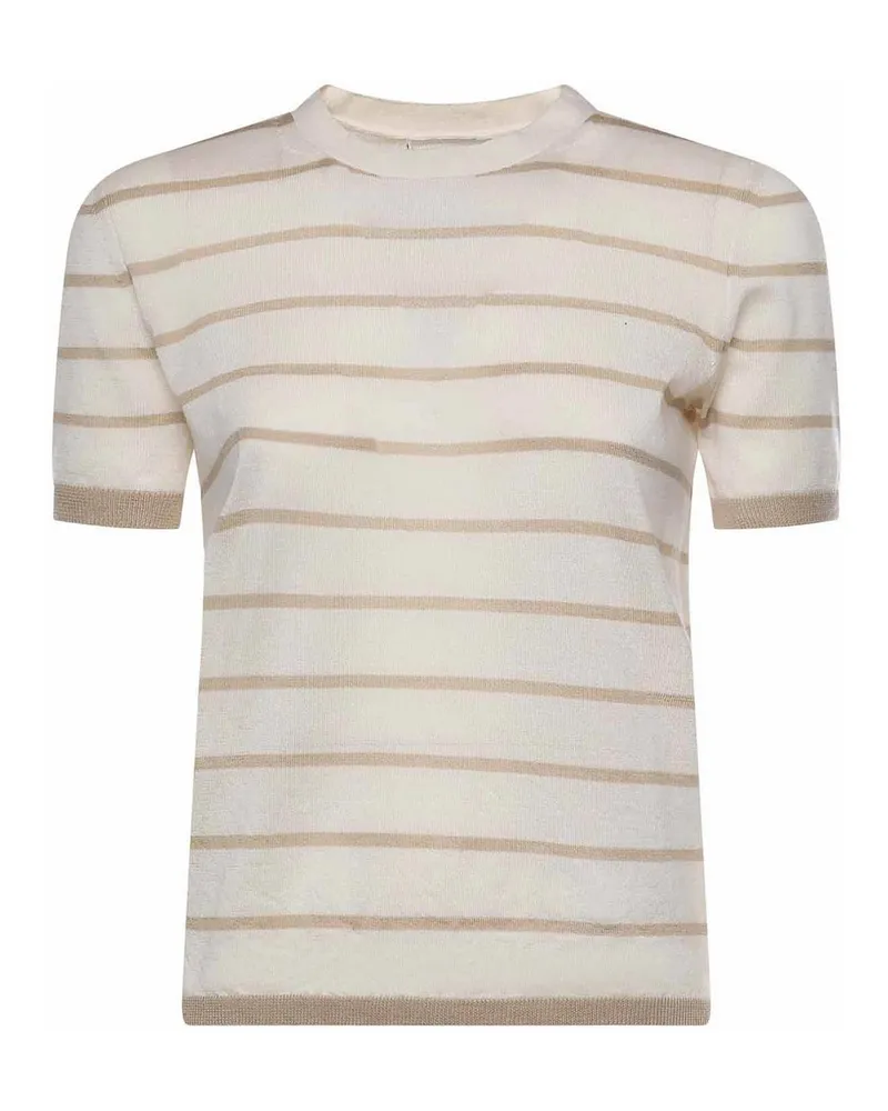 Max Mara Rundhalspullover - Beige Beige