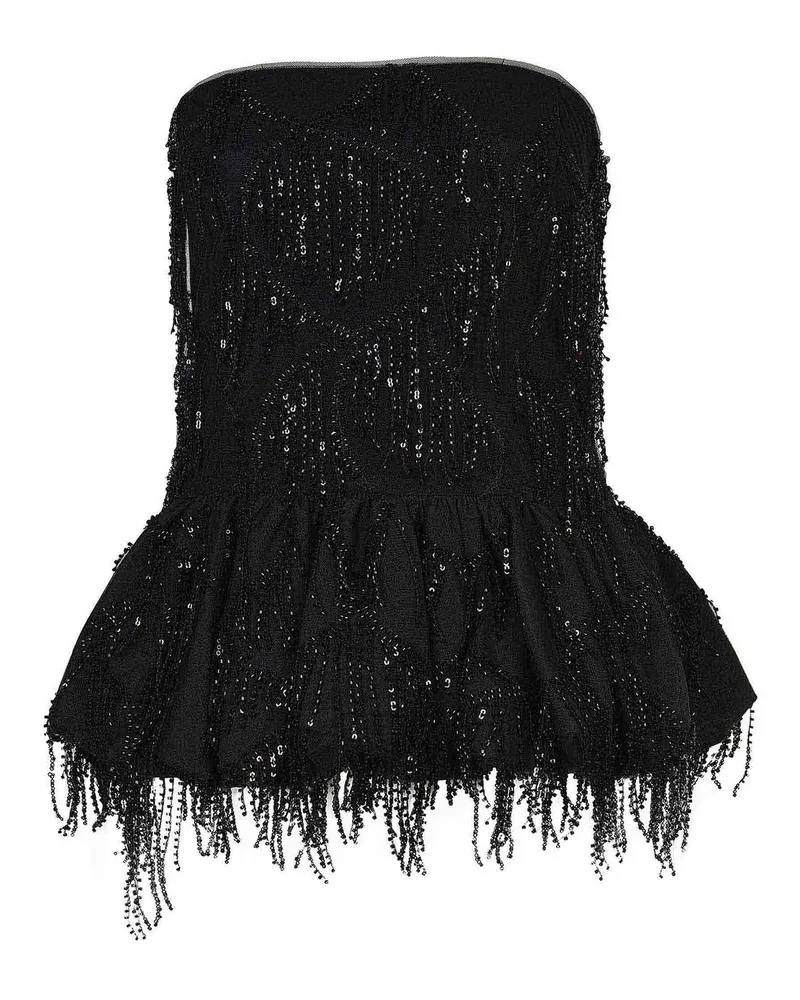 ROTATE Birger Christensen Top - Schwarz Schwarz