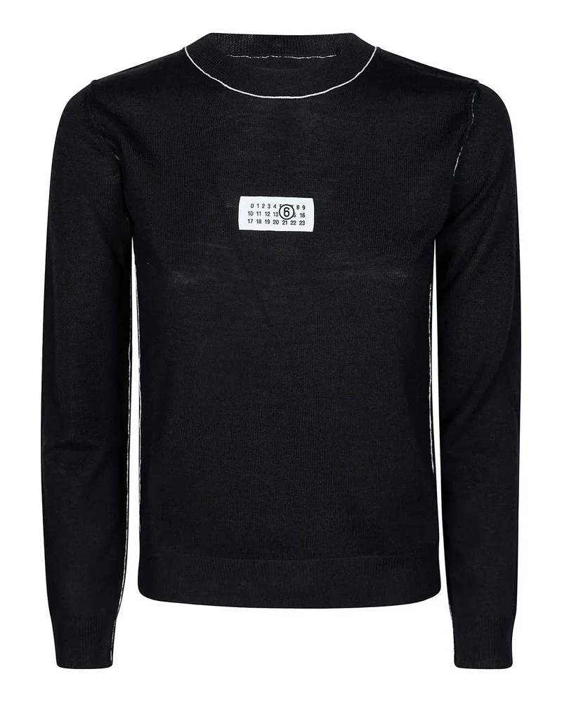 Maison Margiela Rundhalspullover - Schwarz Schwarz