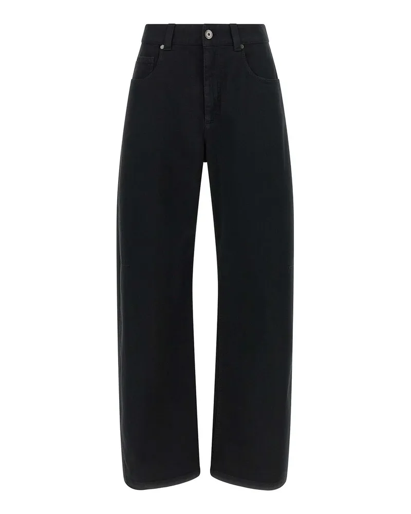 Brunello Cucinelli Straight Leg Jeans - Schwarz Schwarz