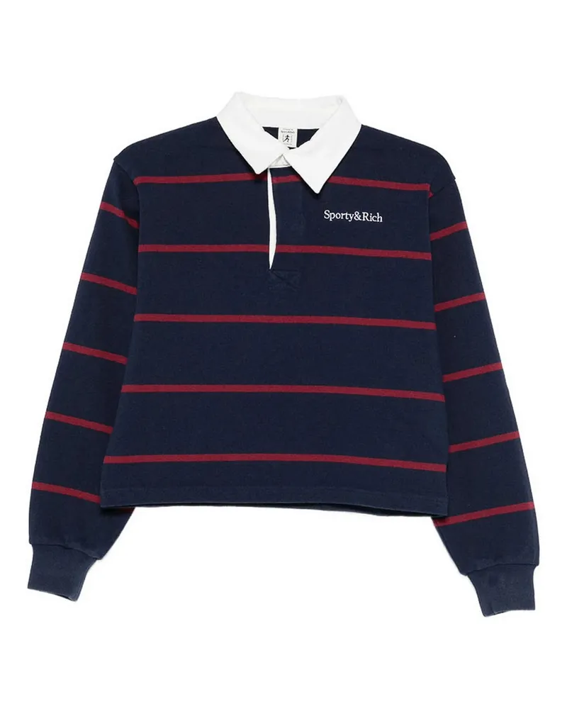 SPORTY & RICH Rundhalspullover - Blau Blau