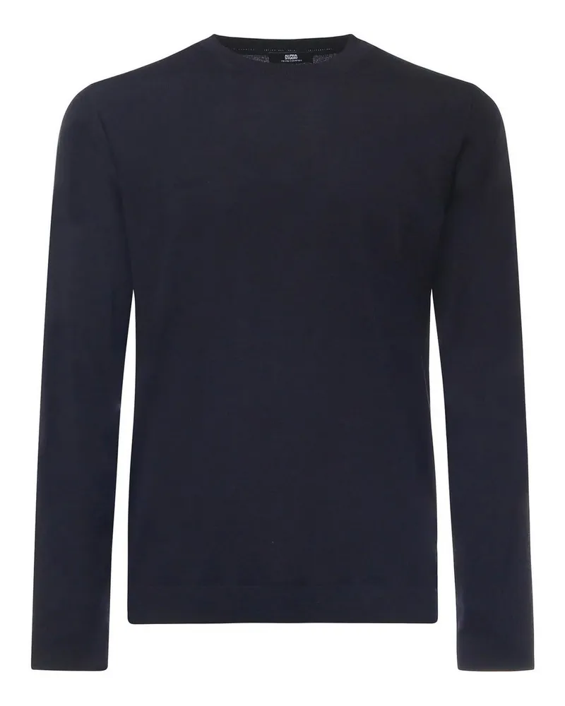 Alpha Studio Rundhalspullover - Blau Blau