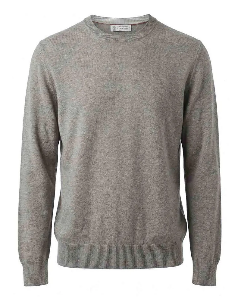 Brunello Cucinelli Rundhalspullover - Weiß Weiß