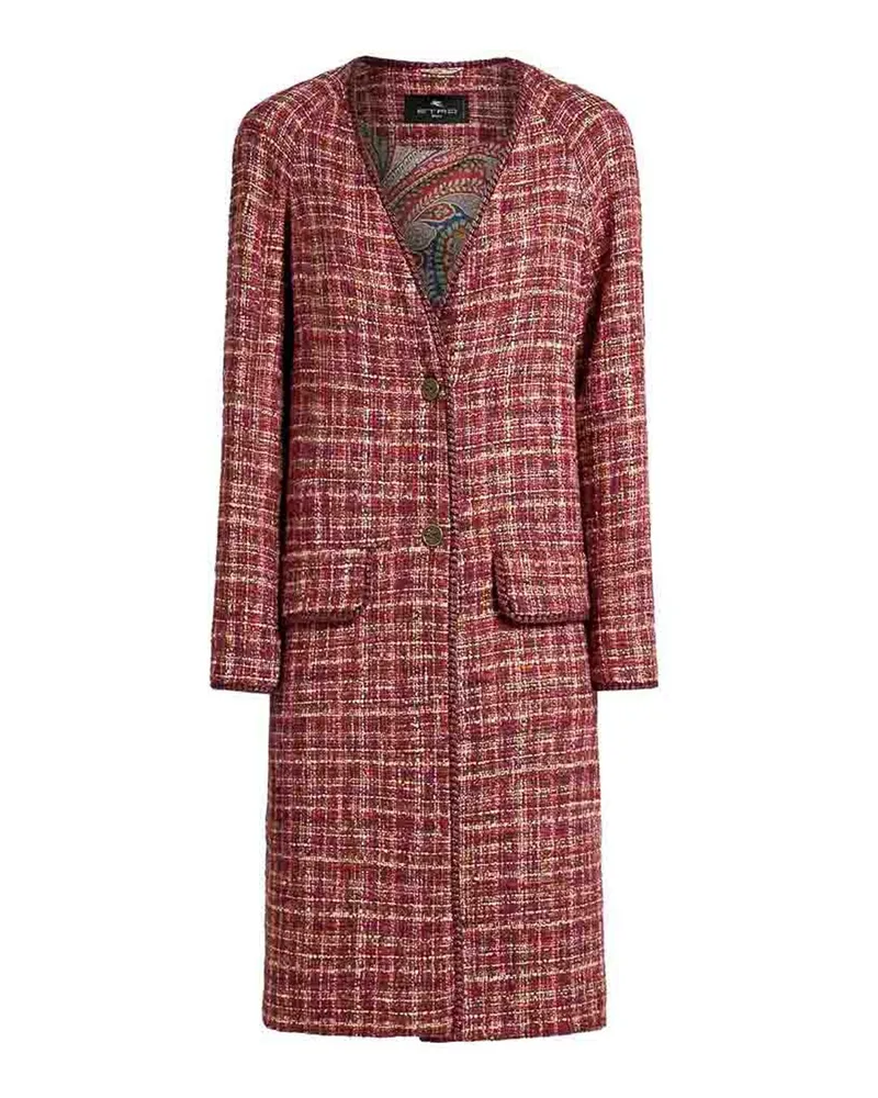 Etro Langer Mantel - Rot Rot
