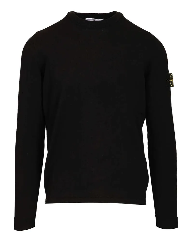 Stone Island Rundhalspullover - Schwarz Schwarz