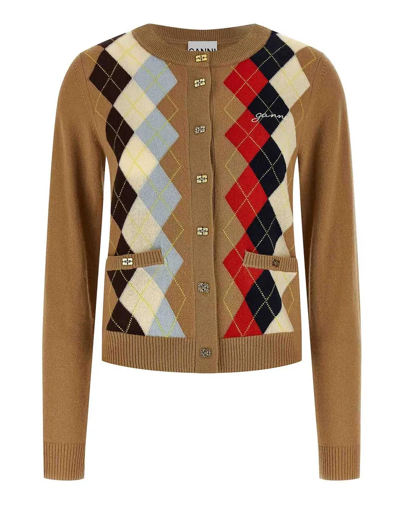 Ganni Cardigan - Beige Beige