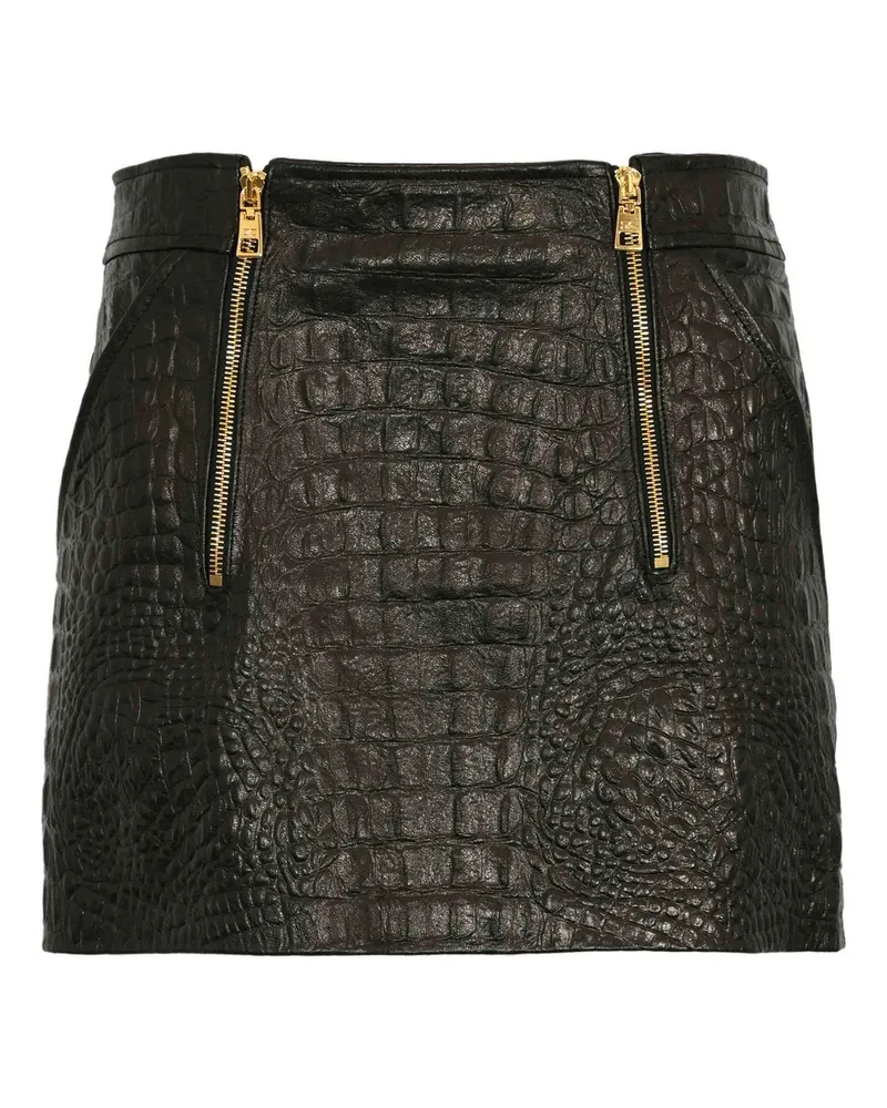 Elisabetta Franchi Lederrock - Schwarz Schwarz