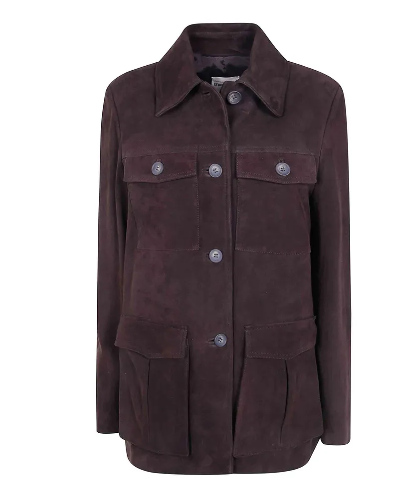 Semicouture Lederjacke - Braun Braun