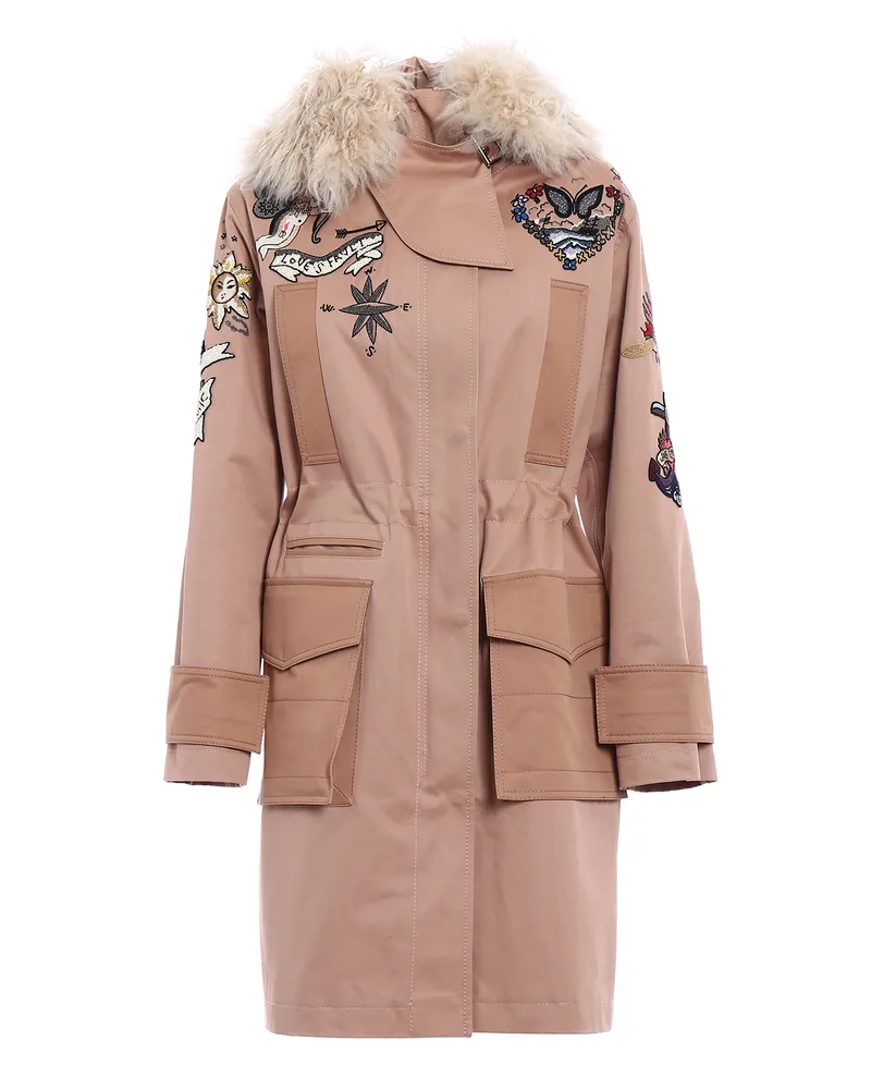 Valentino Garavani Parka - Gemustert Nude