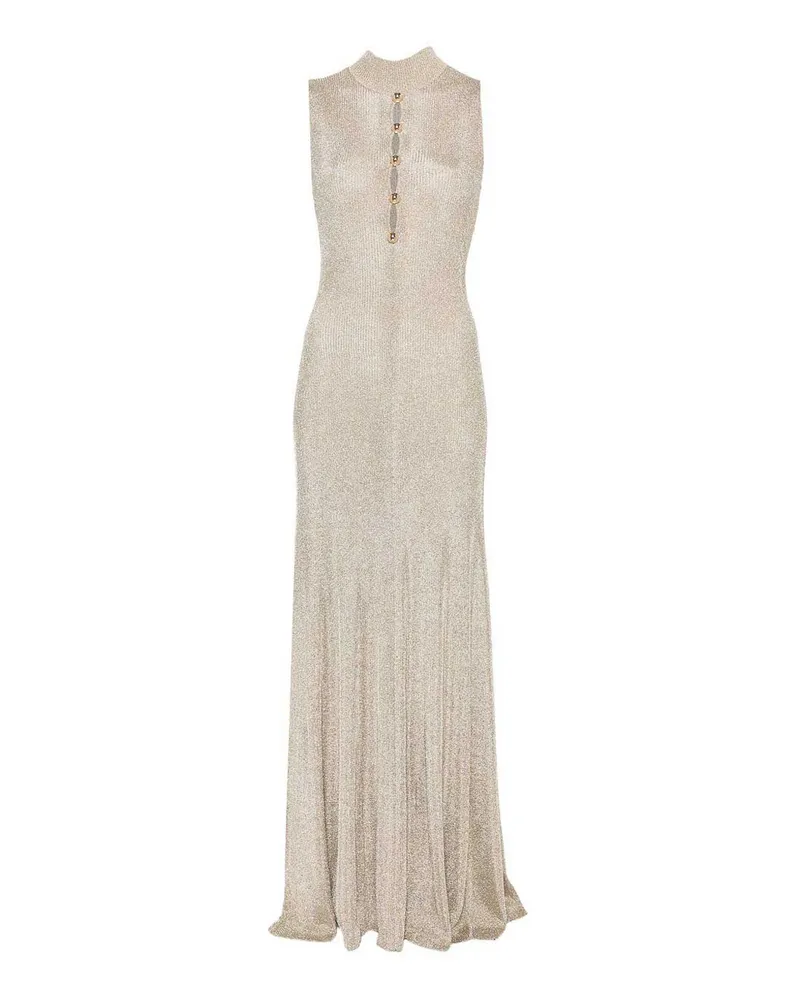 Self-Portrait Knielanges Kleid - Gold Gold