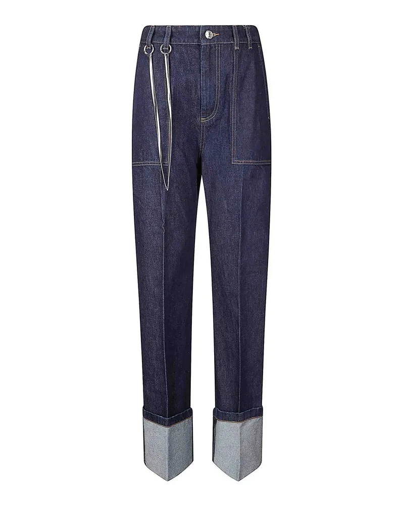 SPORTMAX Straight Leg Jeans - Blau Blau