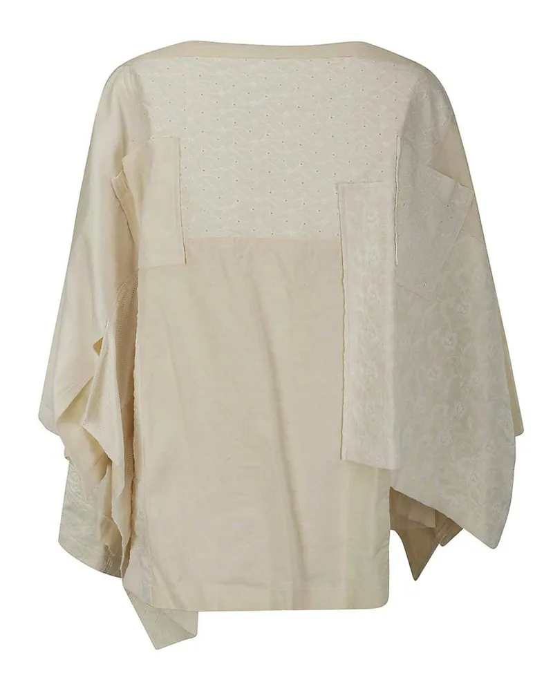 TAO Beigefarbene Tunika aus Baumwolle Hellbeige