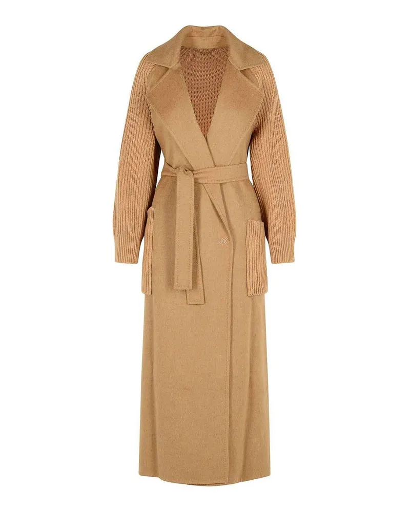 Max Mara Langer Mantel - Beige Beige