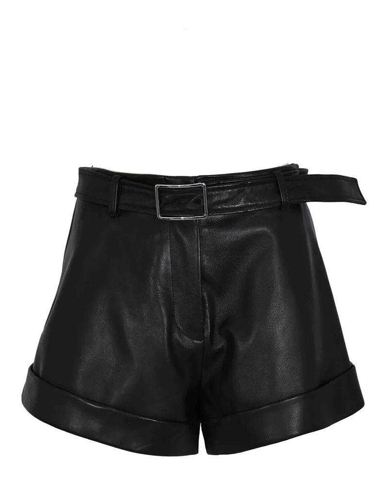 SPORTMAX Lederhose - Schwarz Schwarz