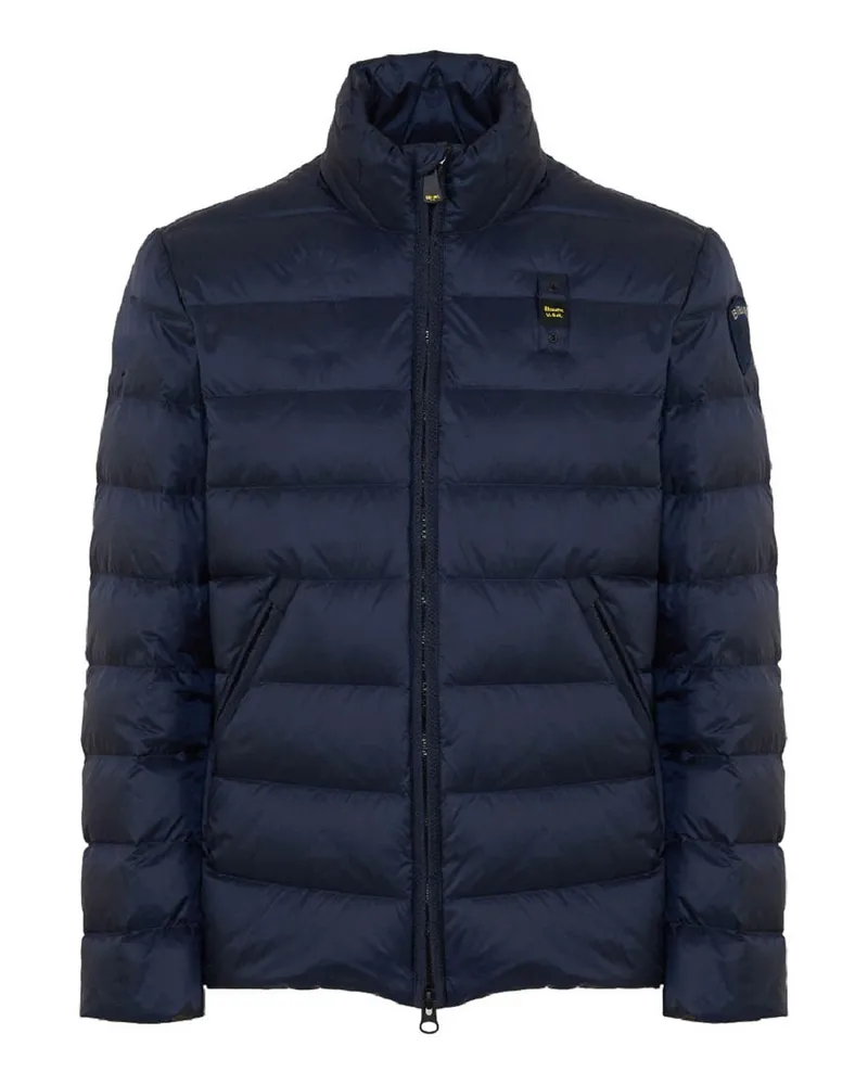 Blauer Knielanger Mantel - Blau Blau