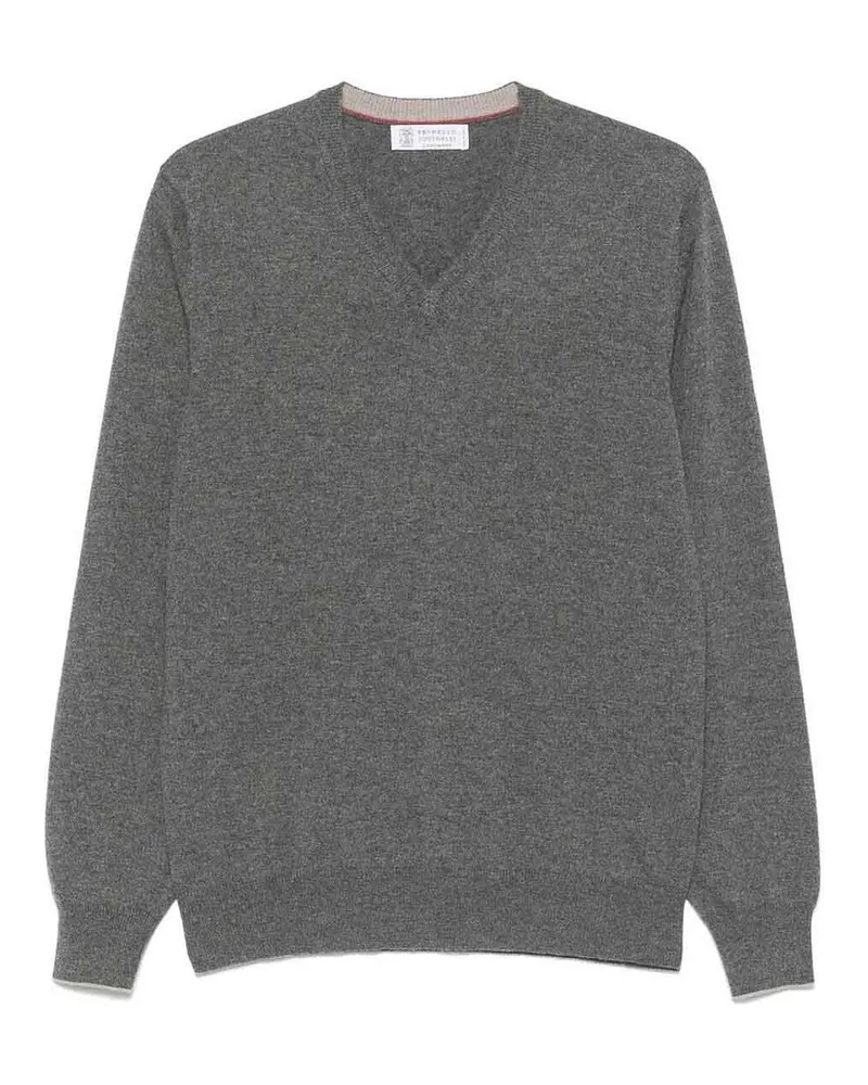 Brunello Cucinelli Rundhalspullover - Grau Grau