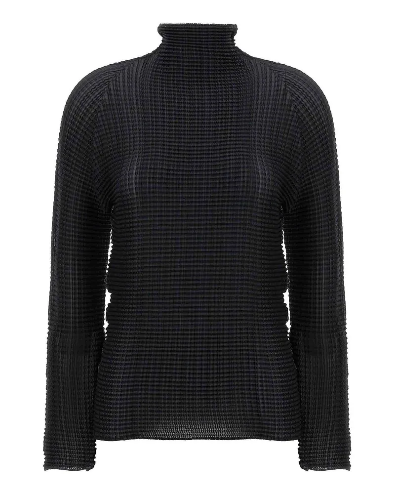 Issey Miyake Bluse - Schwarz Schwarz