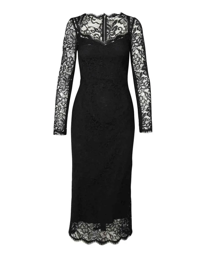 Dolce & Gabbana Knielanges Kleid - Schwarz Schwarz