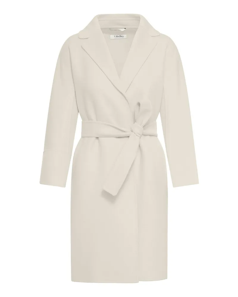 Max Mara Kurzer Mantel - Weiß Weiß