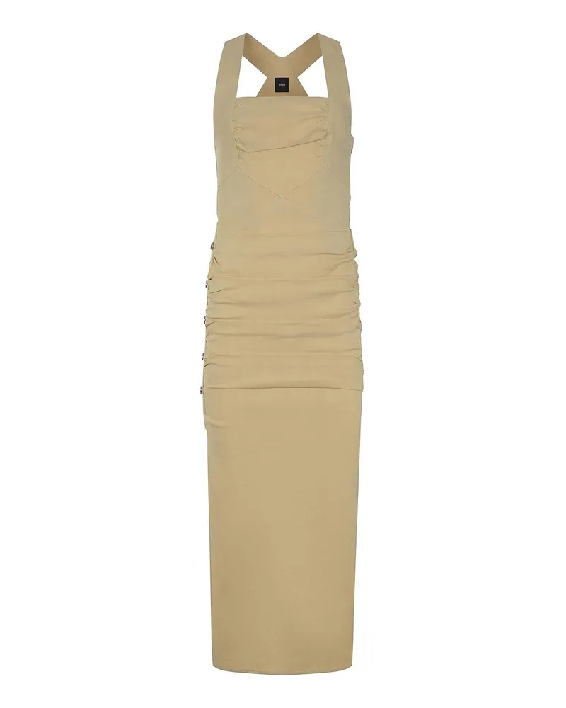 Pinko Knielanges Kleid - Hellgelb Hellgelb