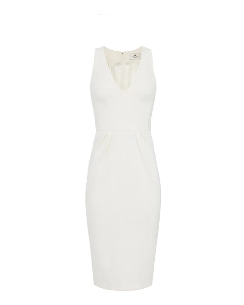 Elisabetta Franchi Knielanges Kleid - Weiß Weiß