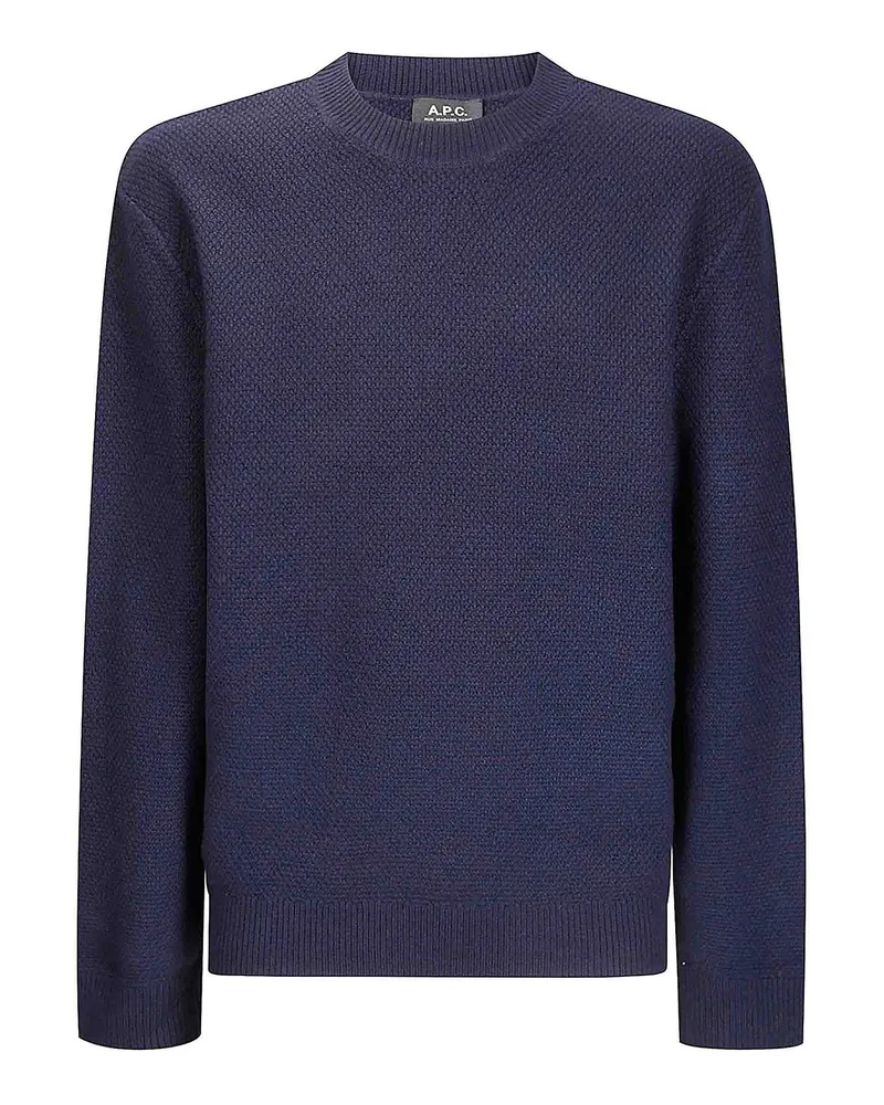 A.P.C. A. P.C. Rundhalspullover - Blau Blau