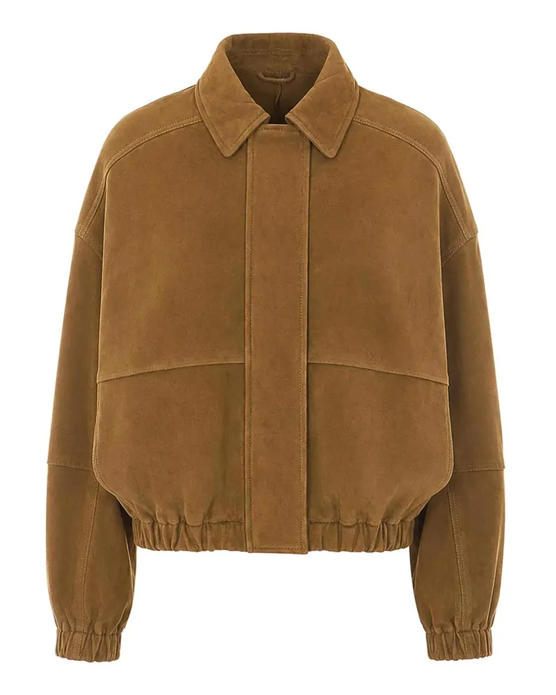 Brunello Cucinelli Lederjacke - Grün Grün