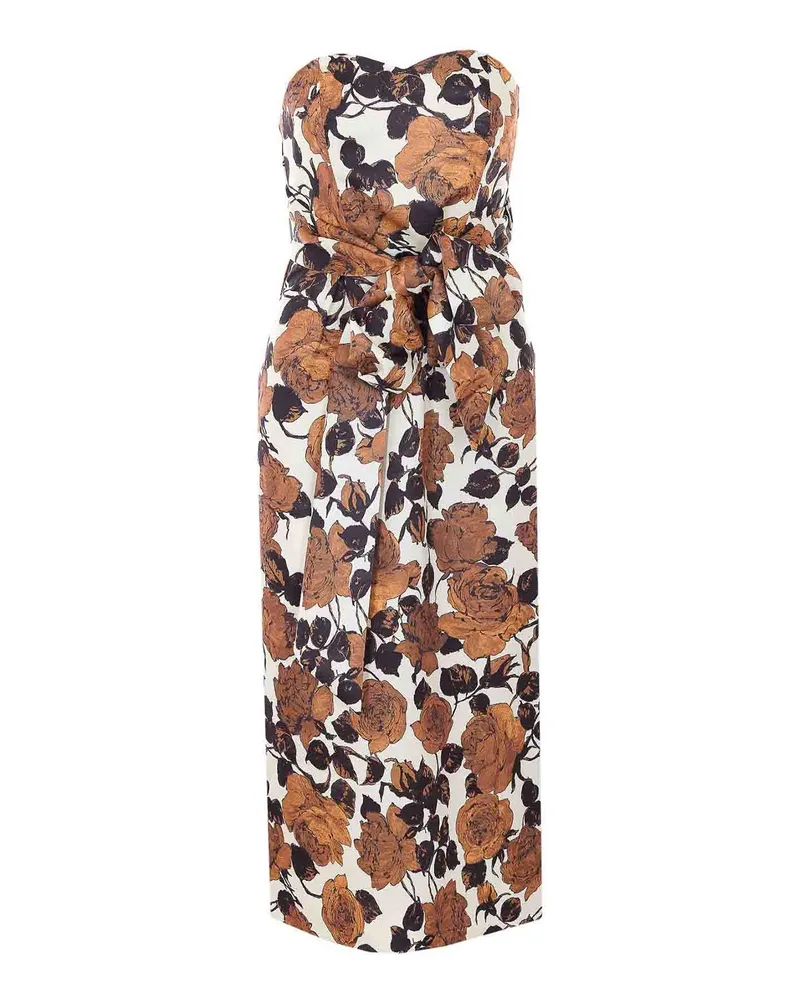 Essentiel Knielanges Kleid - Beige Beige