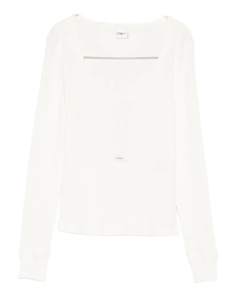 Chloé Rundhalspullover - Weiß Weiß