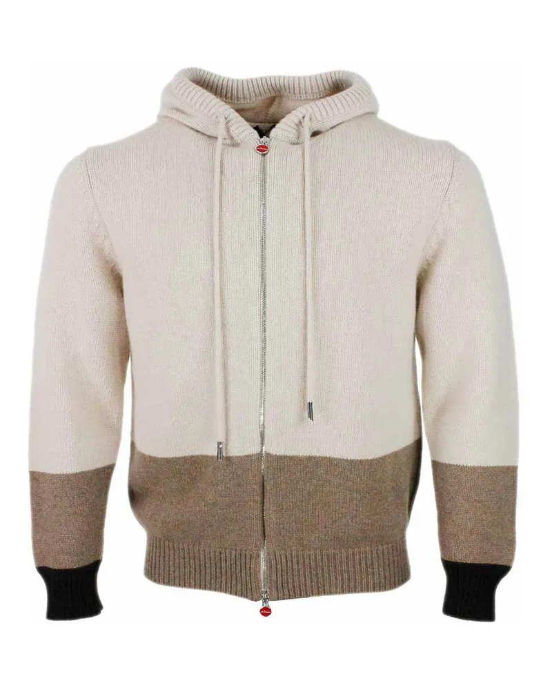 Kiton Rundhalspullover - Beige Beige