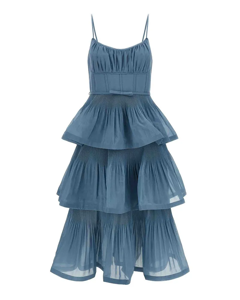 Zimmermann Knielanges Kleid - Hellblau Hellblau