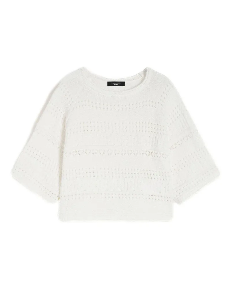 Max Mara Rundhalspullover - Creme Creme