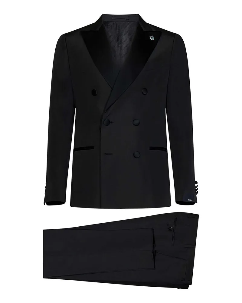 LARDINI Eleganter Anzug - Schwarz Schwarz