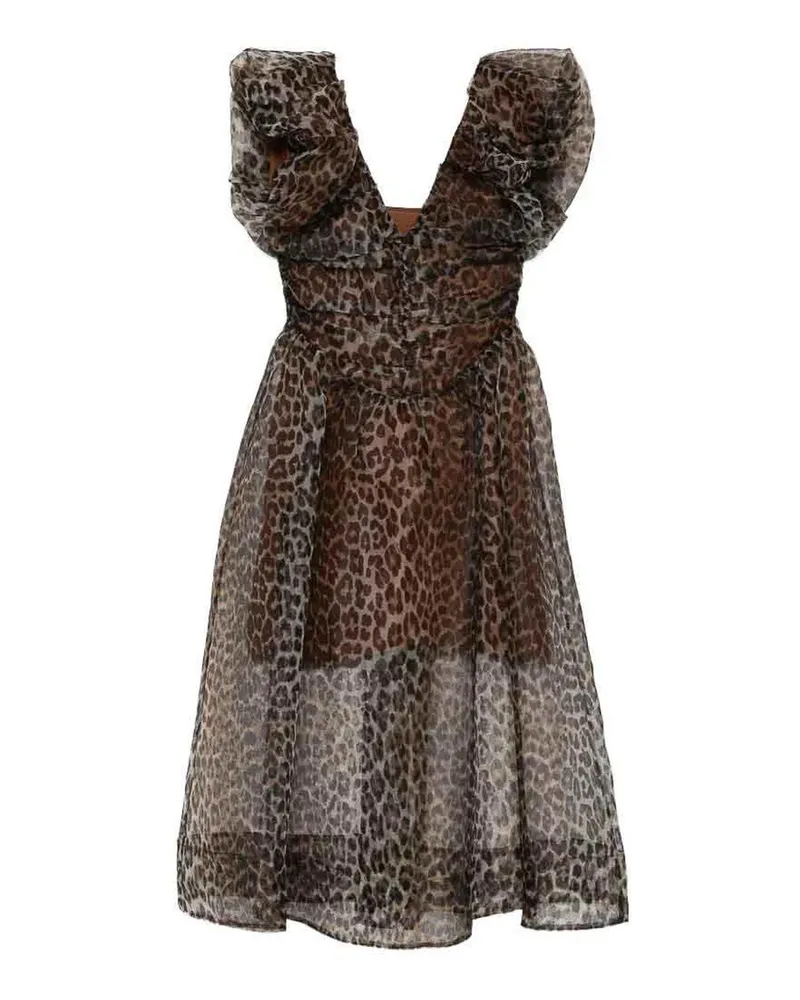 Ganni Maxikleid - Beige Beige