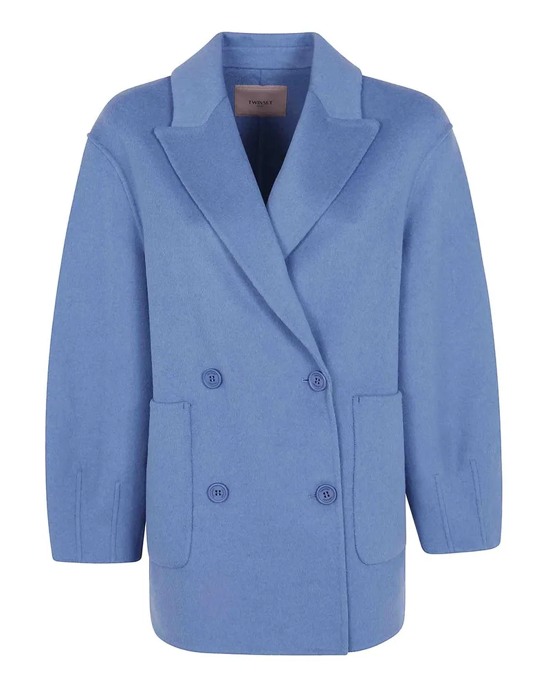 Twin-Set Kurzer Mantel - Blau Blau