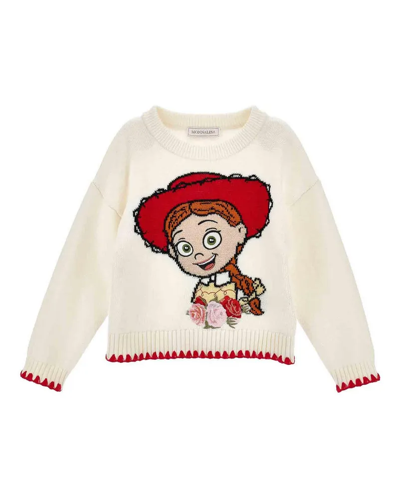 Monnalisa Rundhalspullover - Creme Creme